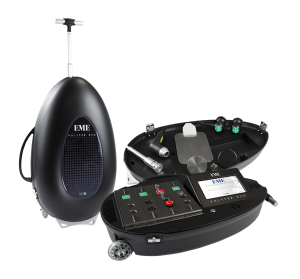 Polyter Evo: the only and unique transportable physiotherapy studio