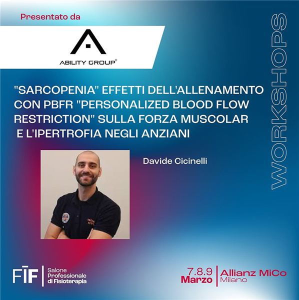 "SARCOPENIA" Effetti dell'allenamento con PBFR "Personalized Blood Flow Restriction" sulla forza muscolare e l'ipertrofia negli anziani - SALA 3